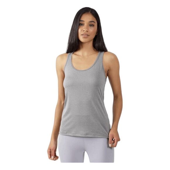 Yogalicious Ultra Soft Lightweight Racerback Athletic Tank Top Gray Tech Knit XS - Picture 1 of 8